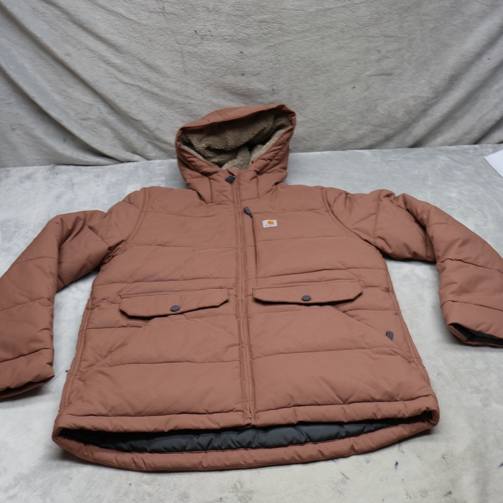 Carhartt Jacket Womens Small 4-6 Brown Montana Relaxed Insulated Rain Defender
